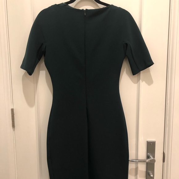 ZARA dark green sheath dress size XS - Picture 2 of 4